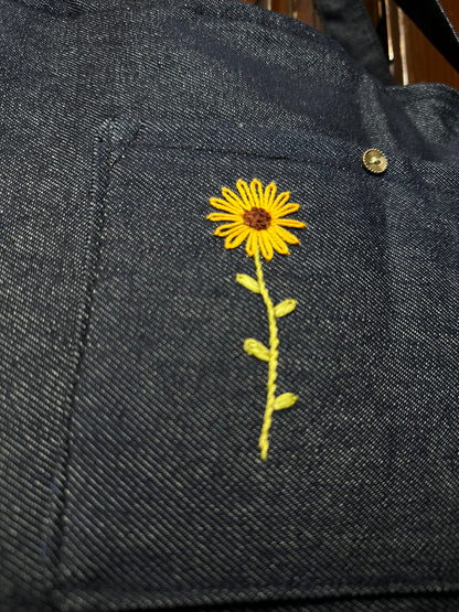 Floral Pocket (Dark Blue)