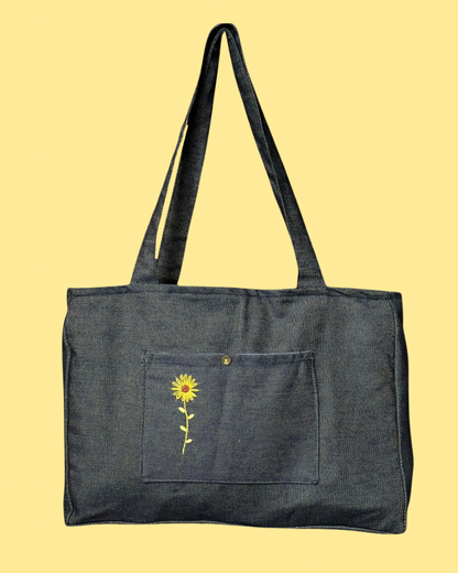 Floral Pocket (Dark Blue)