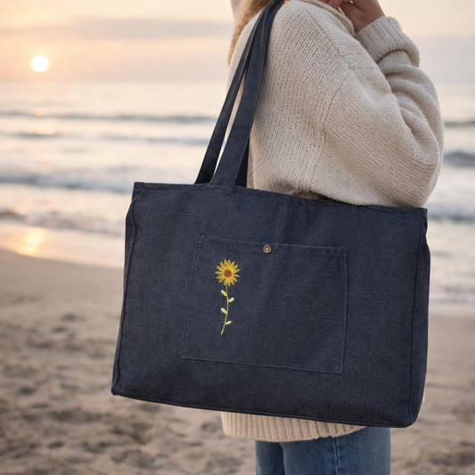 Floral Pocket (Dark Blue)